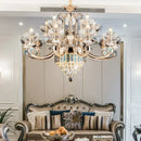 GobekUsa Crystal Candle Chandelier: Modern European Living Room Lighting