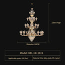 GobekUsa Crystal Candle Chandelier: Modern European Living Room Lighting