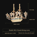 GobekUsa Crystal Candle Chandelier: Modern European Living Room Lighting