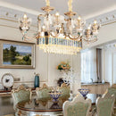 GobekUsa Crystal Candle Chandelier: Modern European Living Room Lighting