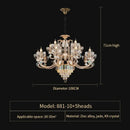 GobekUsa Crystal Candle Chandelier: Modern European Living Room Lighting