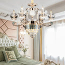 GobekUsa Crystal Candle Chandelier: Modern European Living Room Lighting