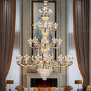 GobekUsa Crystal Candle Chandelier: Modern European Living Room Lighting