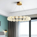 GobekUsa Acrylic LED Chandelier: Modern Living Room Pendant Lamp
