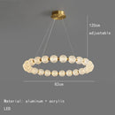 GobekUsa Acrylic LED Chandelier: Modern Living Room Pendant Lamp