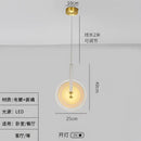 GobekUsa Circular Glass LED Chandelier - Modern Nordic Style for Home Decor