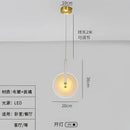 GobekUsa Circular Glass LED Chandelier - Modern Nordic Style for Home Decor