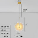 GobekUsa Circular Glass LED Chandelier - Modern Nordic Style for Home Decor