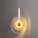 GobekUsa Circular Glass LED Chandelier - Modern Nordic Style for Home Decor