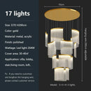 GobekUsa Acrylic LED Chandelier: Modern Light Luxury Dimmable Pendant for Living Room-Elegant Lighting Fixtures