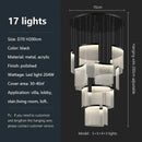 GobekUsa Acrylic LED Chandelier: Modern Light Luxury Dimmable Pendant for Living Room-Elegant Lighting Fixtures