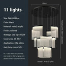 GobekUsa Acrylic LED Chandelier: Modern Light Luxury Dimmable Pendant for Living Room-Elegant Lighting Fixtures
