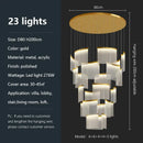 GobekUsa Acrylic LED Chandelier: Modern Light Luxury Dimmable Pendant for Living Room-Elegant Lighting Fixtures