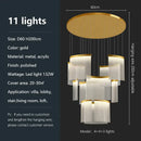 GobekUsa Acrylic LED Chandelier: Modern Light Luxury Dimmable Pendant for Living Room-Elegant Lighting Fixtures