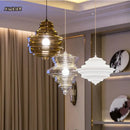 GobekUsa Glass Chandelier: Modern Art Dining Room & Living Room Decor Lighting