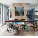 GobekUsa Glass Chandelier: Modern Art Dining Room & Living Room Decor Lighting