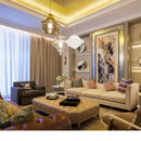 GobekUsa Glass Chandelier: Modern Art Dining Room & Living Room Decor Lighting