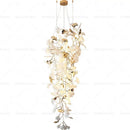 GobekUsa Gingko Leaf Ceramic Chandelier: Modern Nordic Living Room & Hotel Lobby Lighting