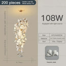 GobekUsa Gingko Leaf Ceramic Chandelier: Modern Nordic Living Room & Hotel Lobby Lighting
