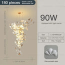 GobekUsa Gingko Leaf Ceramic Chandelier: Modern Nordic Living Room & Hotel Lobby Lighting