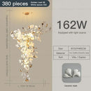 GobekUsa Gingko Leaf Ceramic Chandelier: Modern Nordic Living Room & Hotel Lobby Lighting