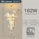 GobekUsa Gingko Leaf Ceramic Chandelier: Modern Nordic Living Room & Hotel Lobby Lighting