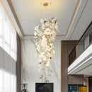 GobekUsa Gingko Leaf Ceramic Chandelier: Modern Nordic Living Room & Hotel Lobby Lighting