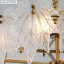 GobekUsa Modern White Glass Pendant Light with 5 LED Heads for Dining Room