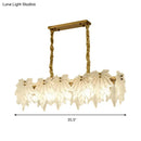GobekUsa Modern White Glass Pendant Light with 5 LED Heads for Dining Room