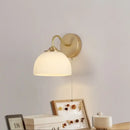 GobekUsa Iron White Glass LED Wall Lamp Sconce Pull Chain Switch Nordic Modern Stair Light