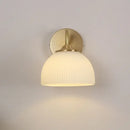 GobekUsa Iron White Glass LED Wall Lamp Sconce Pull Chain Switch Nordic Modern Stair Light