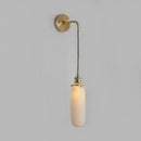 GobekUsa Modern Porcelain Wall Lamp with Brass Socket - White, 1 Light, 5/6/8.5 Inch Width - Ideal for Dining Room & Foyer