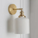 GobekUsa Modern Porcelain Wall Lamp with Brass Socket - White, 1 Light, 5/6/8.5 Inch Width - Ideal for Dining Room & Foyer