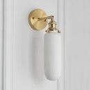 GobekUsa Modern Porcelain Wall Lamp with Brass Socket - White, 1 Light, 5/6/8.5 Inch Width - Ideal for Dining Room & Foyer