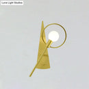 GobekUsa Modern Brass Wall Mounted Loop Sconce Light Fixture for Bedroom