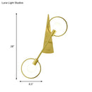 GobekUsa Modern Brass Wall Mounted Loop Sconce Light Fixture for Bedroom