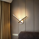 GobekUsa Minimalist LED Wall Sconce in Warm/White Light with Linear Acrylic Design in Black/White