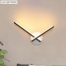 GobekUsa Minimalist LED Wall Sconce in Warm/White Light with Linear Acrylic Design in Black/White