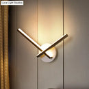 GobekUsa Minimalist LED Wall Sconce in Warm/White Light with Linear Acrylic Design in Black/White