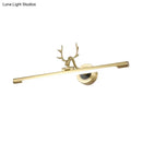 GobekUsa Gold Metal LED Bathroom Vanity Light with Antler Deco