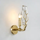 GobekUsa Modern Crystal Panel Sconce Light Fixture - Clear 1-Light Wall Mounted Lamp with Antler Deco