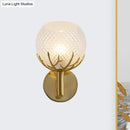 GobekUsa Modern Gold Wall Sconce with Clear Lattice Glass and Antler Design