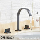 GobekUsa Golden Brass Dual Handle Basin Faucet Set - Deck Mounted Hot Cold Mixer