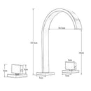 GobekUsa Golden Brass Dual Handle Basin Faucet Set - Deck Mounted Hot Cold Mixer