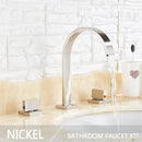 GobekUsa Golden Brass Dual Handle Basin Faucet Set - Deck Mounted Hot Cold Mixer