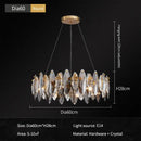 2024 GobekUsa Ash Crystal Ceiling Chandeliers, Modern Living Room Pendant Lamps, Home Decor Lighting