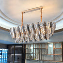 2024 GobekUsa Ash Crystal Ceiling Chandeliers, Modern Living Room Pendant Lamps, Home Decor Lighting