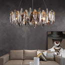 2024 GobekUsa Ash Crystal Ceiling Chandeliers, Modern Living Room Pendant Lamps, Home Decor Lighting