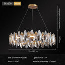 2024 GobekUsa Ash Crystal Ceiling Chandeliers, Modern Living Room Pendant Lamps, Home Decor Lighting