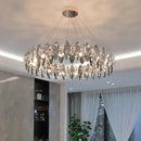 2024 GobekUsa Ash Crystal Ceiling Chandeliers, Modern Living Room Pendant Lamps, Home Decor Lighting